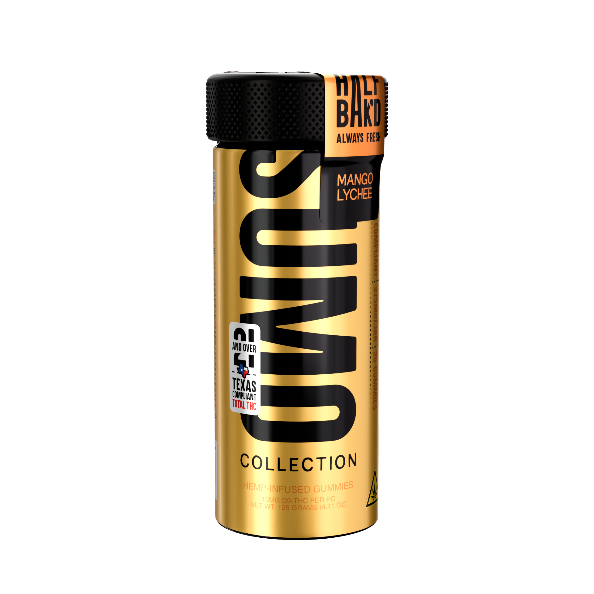 Mango-Lychee-Sumo-Gold-Gummies-HALF-BAK-D-Gummies-1-47619437461793-1.png Mango Lychee | Sumo Gold Gummies - Image 1
