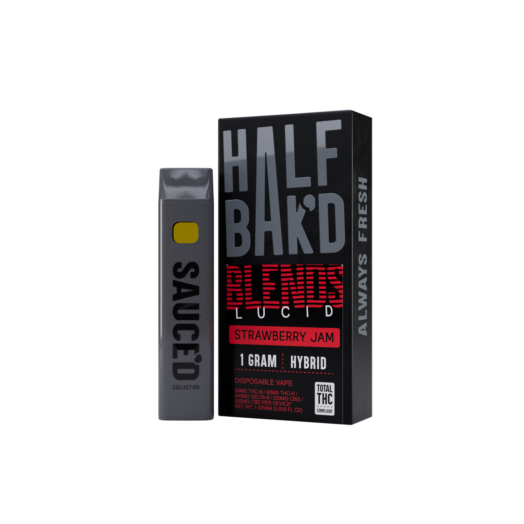 Strawberry-Jam-1G-Hybrid-Disposable-Lucid-Blend-HALF-BAK-D-Disposable-1-43510404120865-1.png Strawberry Jam | 1G Hybrid Disposable | Lucid Blend - Image 1